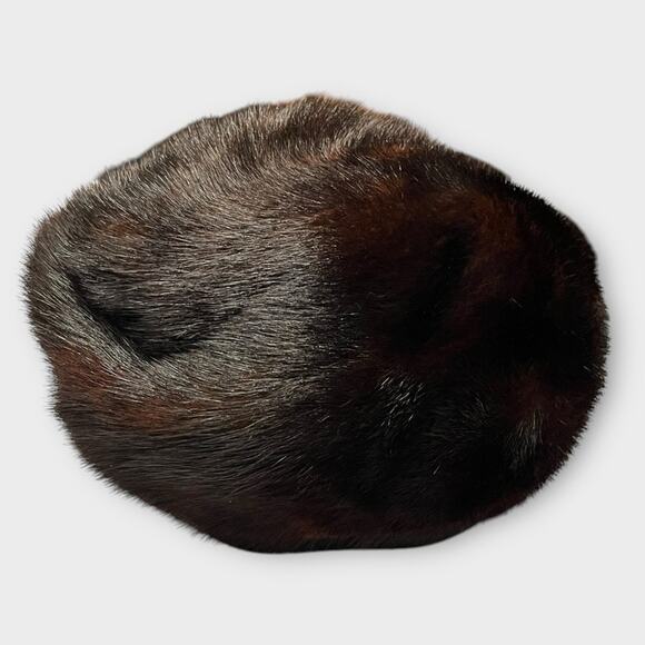 VINTAGE Marshall Fields Bill Blass Long Brown 100% Genuine Mink Fur Coat & Hat - Picture 10 of 11